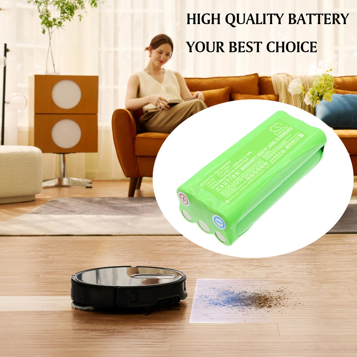 Replacement Battery for Taurus Saugroboter Striker Slim VER. II – Vacuum – 1500mAh / 14.4V