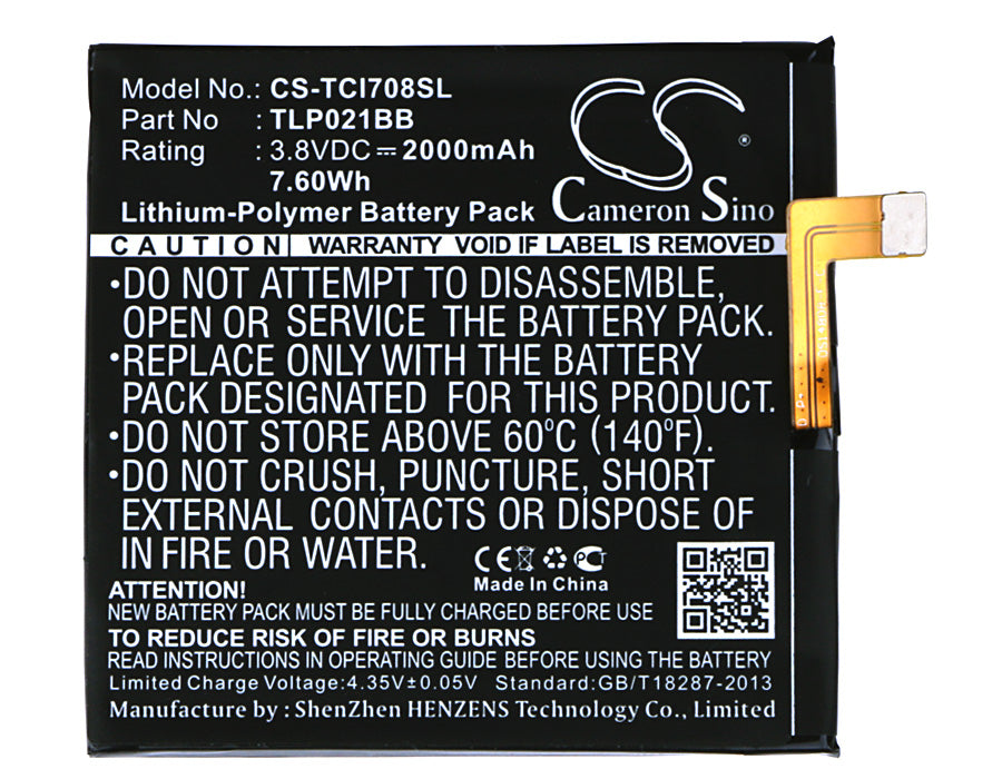 Replacement Battery for TCL i709M – Mobile, SmartPhone – 2000mAh / 3.8V - image 5