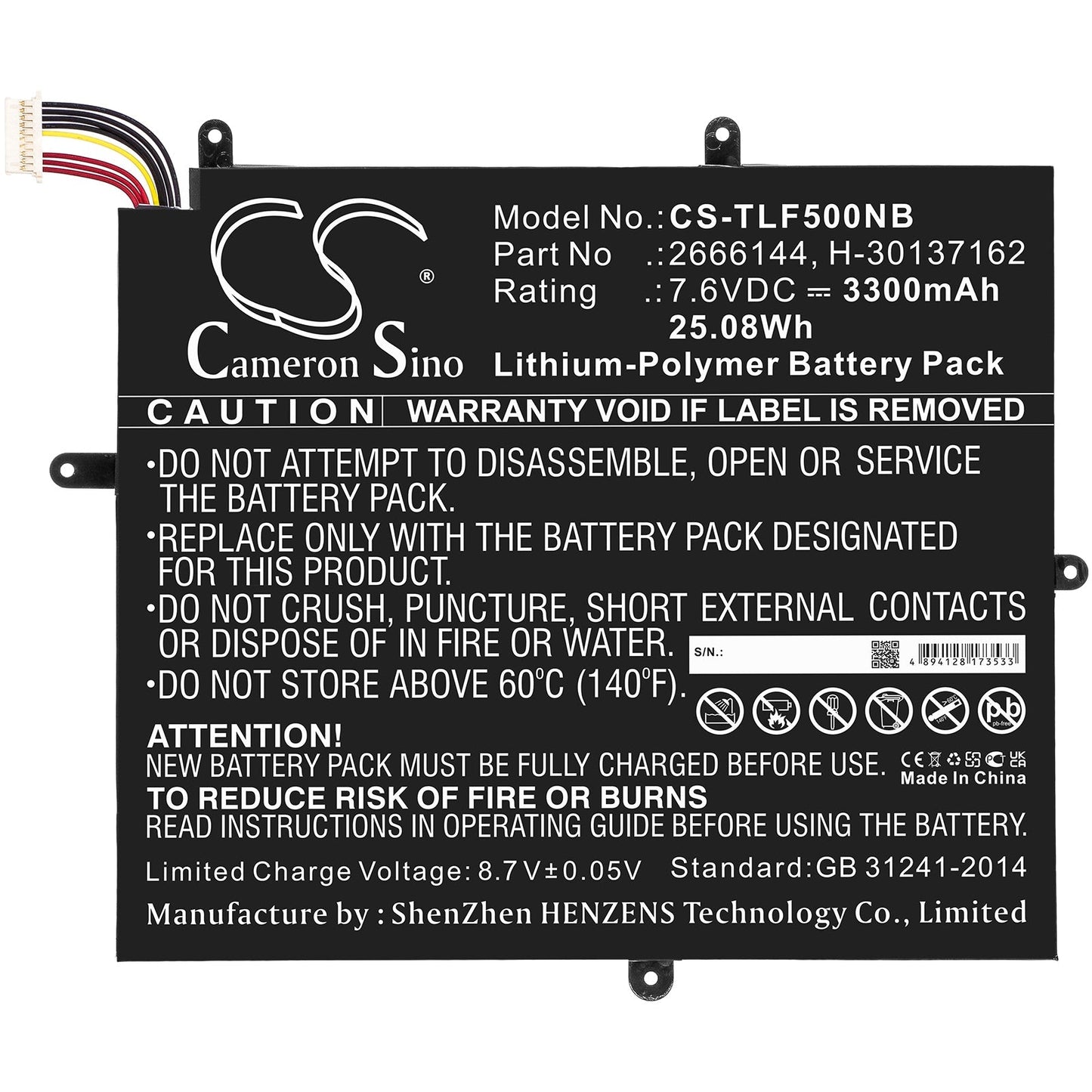 Replacement Battery for Teclast | MaxBook | Jumper F5 – Notebook, Laptop – 3300mAh / 7.6V - image 3