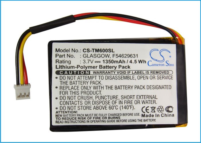 Replacement Battery for TomTom One V1 – GPS, Navigator – 1350mAh / 5.00Wh / 3.7V