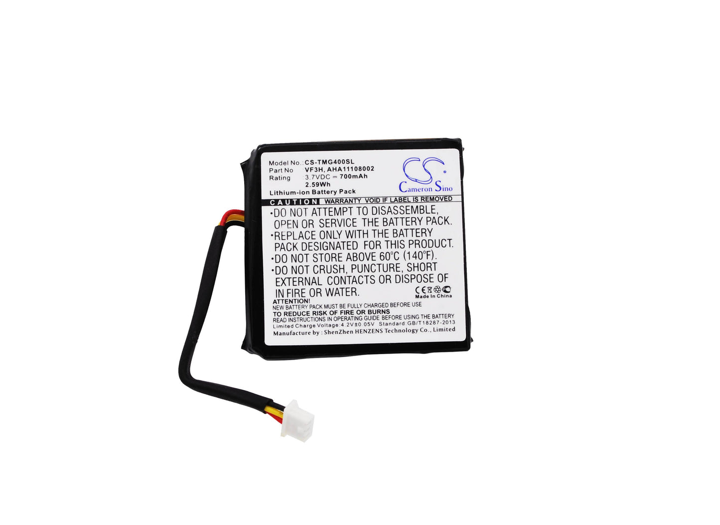 Replacement Battery for TomTom Go 400 4.3" – GPS, Navigator – 700mAh / 2.59Wh / 3.7V