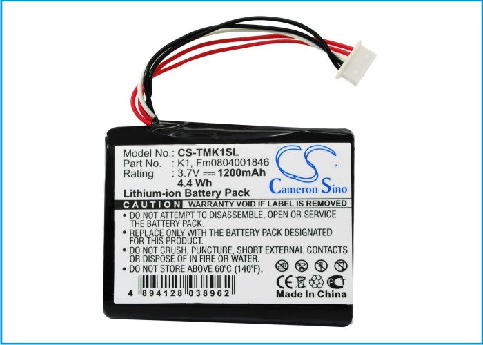 Replacement Battery for TomTom One XL HD Traffic – GPS, Navigator – 1200mAh / 3.7V