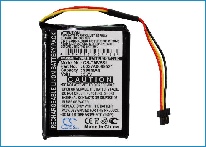 Replacement Battery for TomTom 4EK0.001.01 – GPS, Navigator – 900mAh / 3.7V