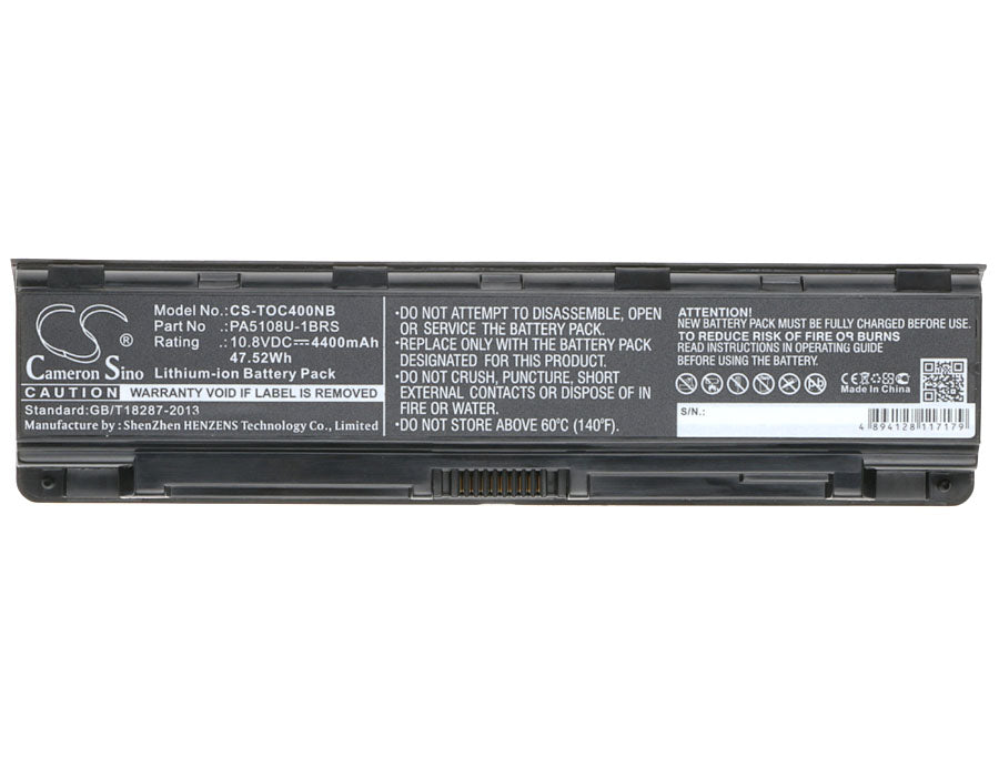 Replacement Battery for Toshiba Satellite C40-AD05B1 – Notebook, Laptop – 4400mAh / 47.52Wh / 10.8V