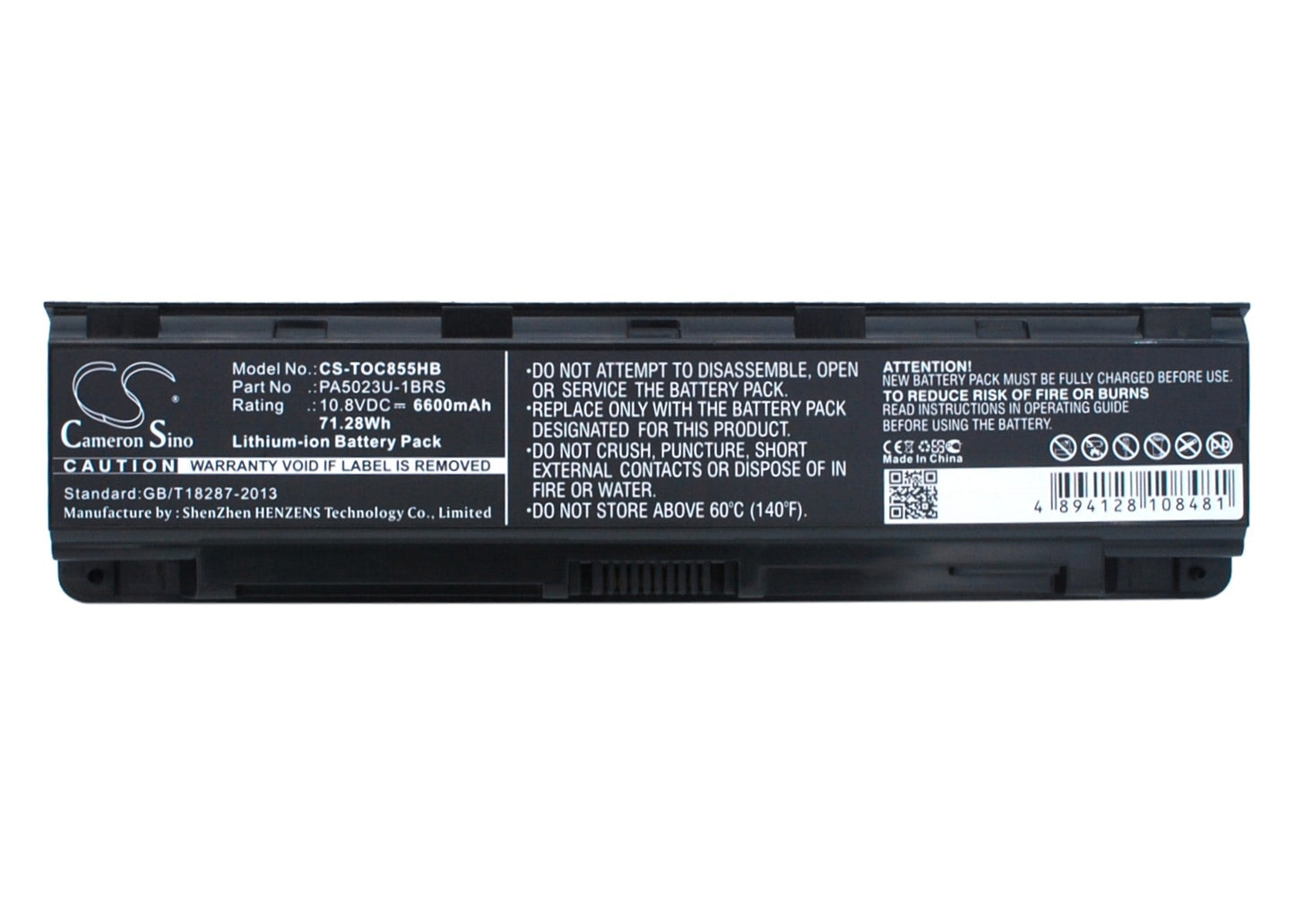 Replacement Battery for Toshiba Dynabook Qosmio T752 – Notebook, Laptop – 6600mAh / 71.28Wh / 10.8V