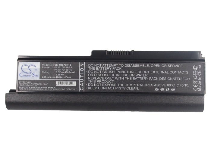 Replacement Battery for Toshiba ? Satellite L700D – Notebook, Laptop – 6600mAh/71.28Wh / 10.8V