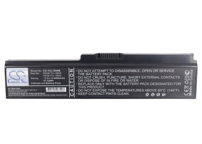 Replacement Battery for Toshiba ? Satellite L700D – Notebook, Laptop – 4400mAh/47.52Wh / 10.8V