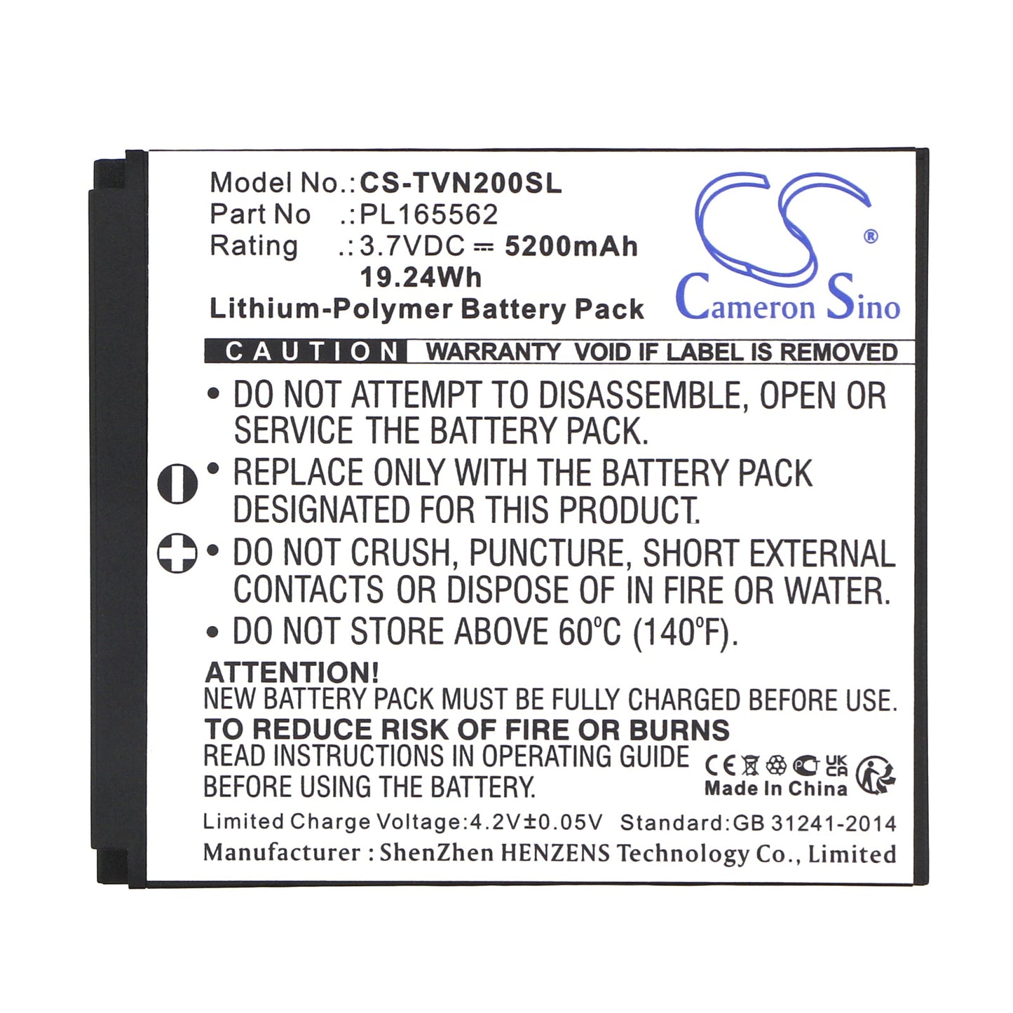 Replacement Battery for TwoNav Aventura 2 – GPS, Navigator – 5200mAh / 19.24Wh / 3.7V
