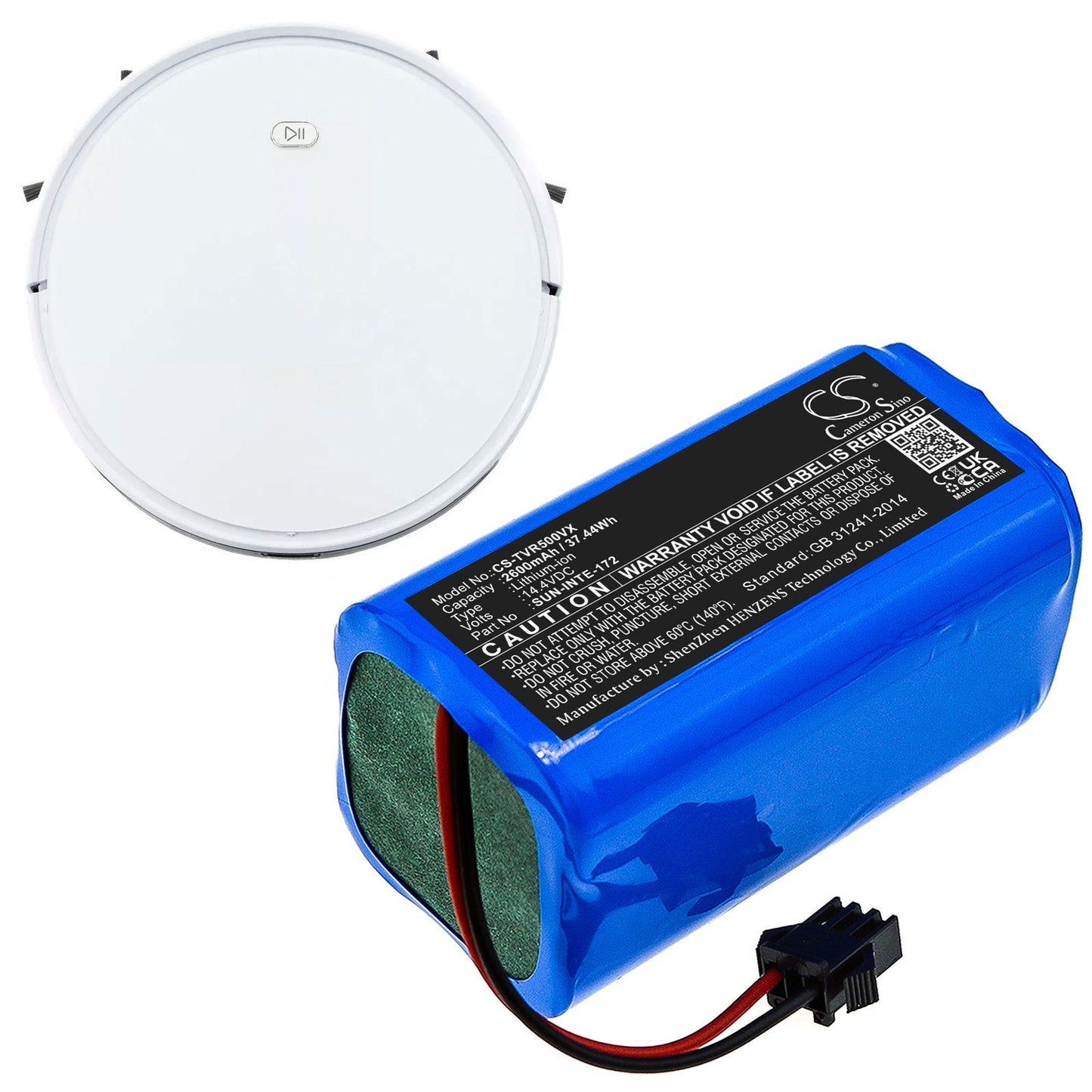 Replacement Battery for Denkee DK600 – Vacuum – 2600mAh / 37.44Wh / 14.4V
