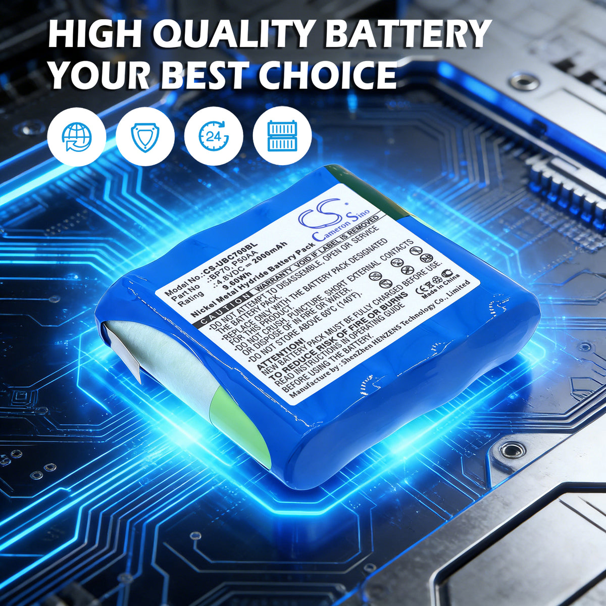 Replacement Battery for Uniden Bearcat BC70XLT – Barcode Scanner – 2000mAh / 4.8V
