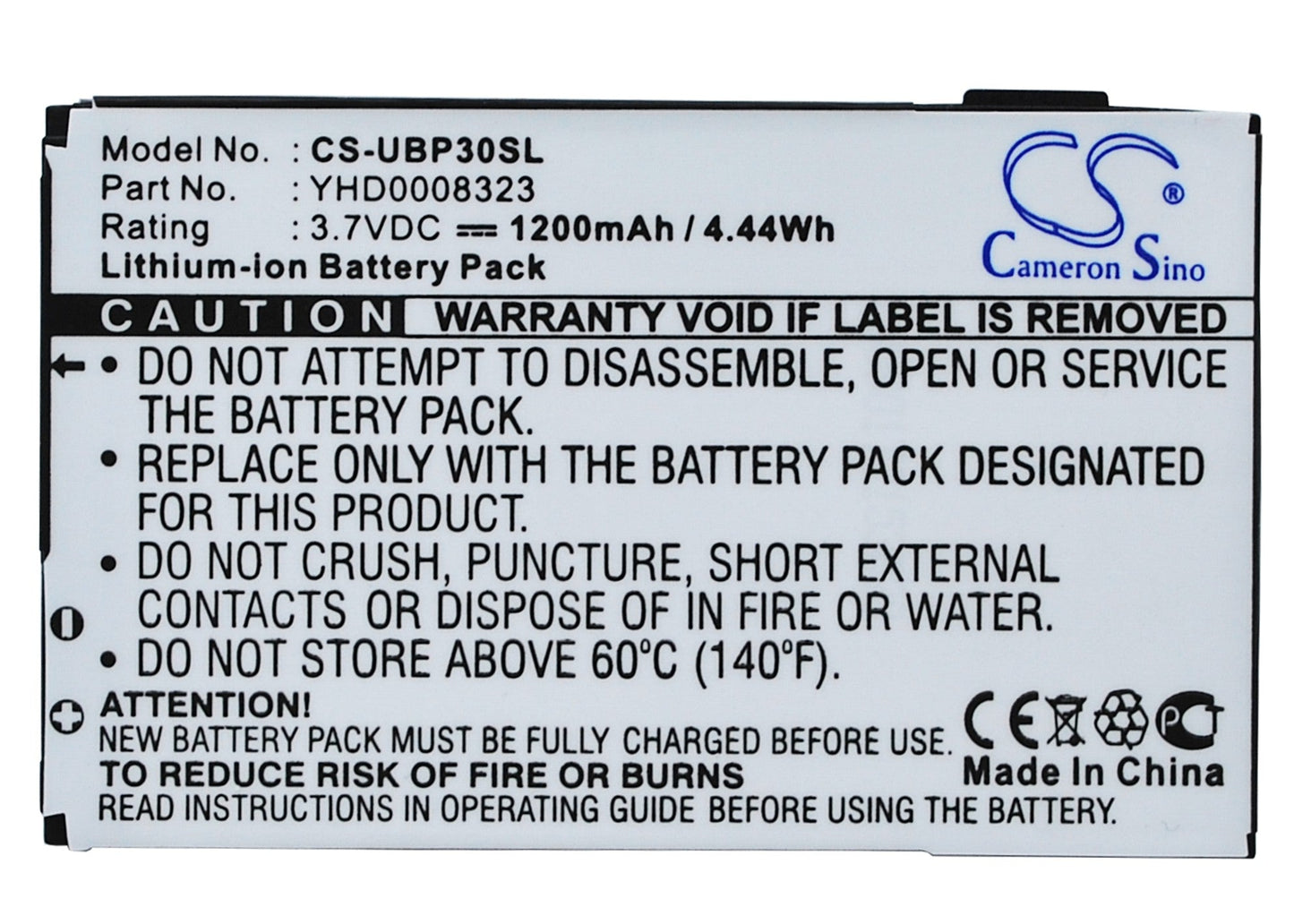 Replacement Battery for Simvalley XP25 – Mobile, SmartPhone – 1200mAh / 4.44Wh / 3.7V