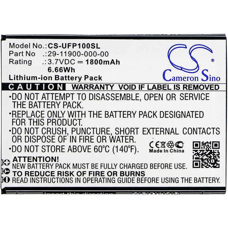 Replacement Battery for Ulefone Paris – Mobile, SmartPhone – 1800mAh / 6.66Wh / 3.7V