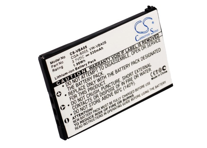 Replacement Battery for Panasonic SV-AS10-W – Camera – 530mAh / 3.7V - image 5