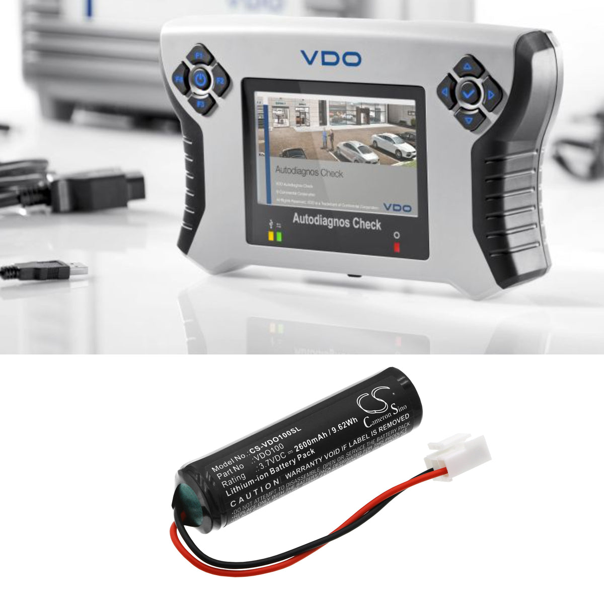 Replacement Battery for VDO – Diagnostic Scanner – 2600mAh / 3.7V