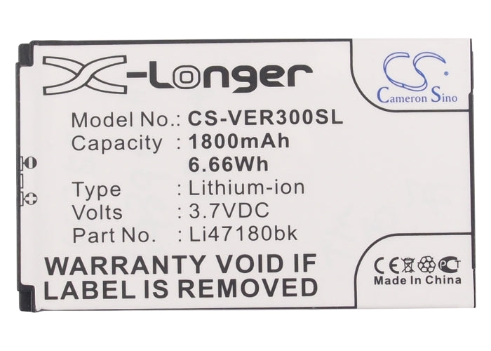Replacement Battery for ViewSonic Q1 – Mobile, SmartPhone – 1800mAh / 6.66Wh / 3.7V