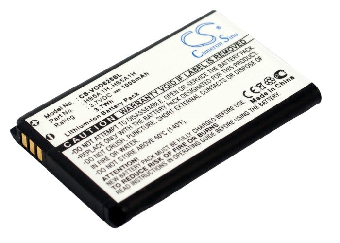 Replacement Battery for Vodafone V625 – Mobile, SmartPhone – 1000mAh / 3.7V - image 1