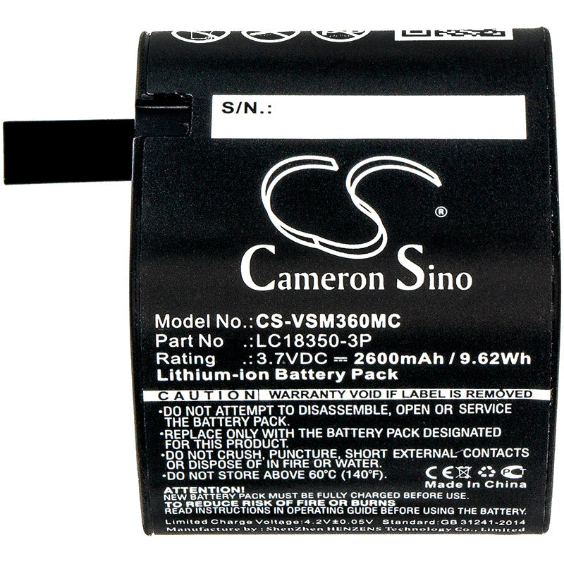Replacement Battery for Panoramic V.360 HD – Camera – 2600mAh / 9.62Wh / 3.7V