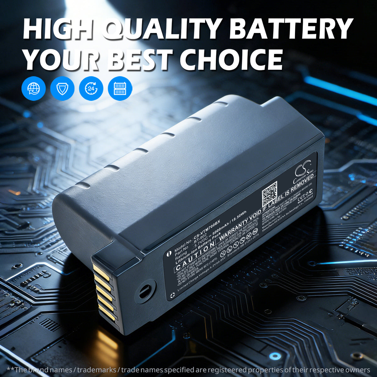 Replacement Battery for Honeywell | Vocollect Voice A700x – Barcode Scanner – 5000mAh / 3.7V