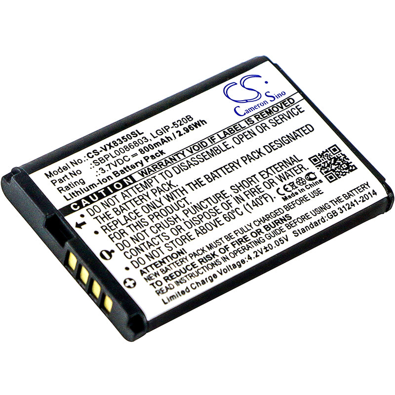 Replacement Battery for LG | MetroPCS VX8350 – Mobile, SmartPhone – 800mAh / 3.7V - image 1