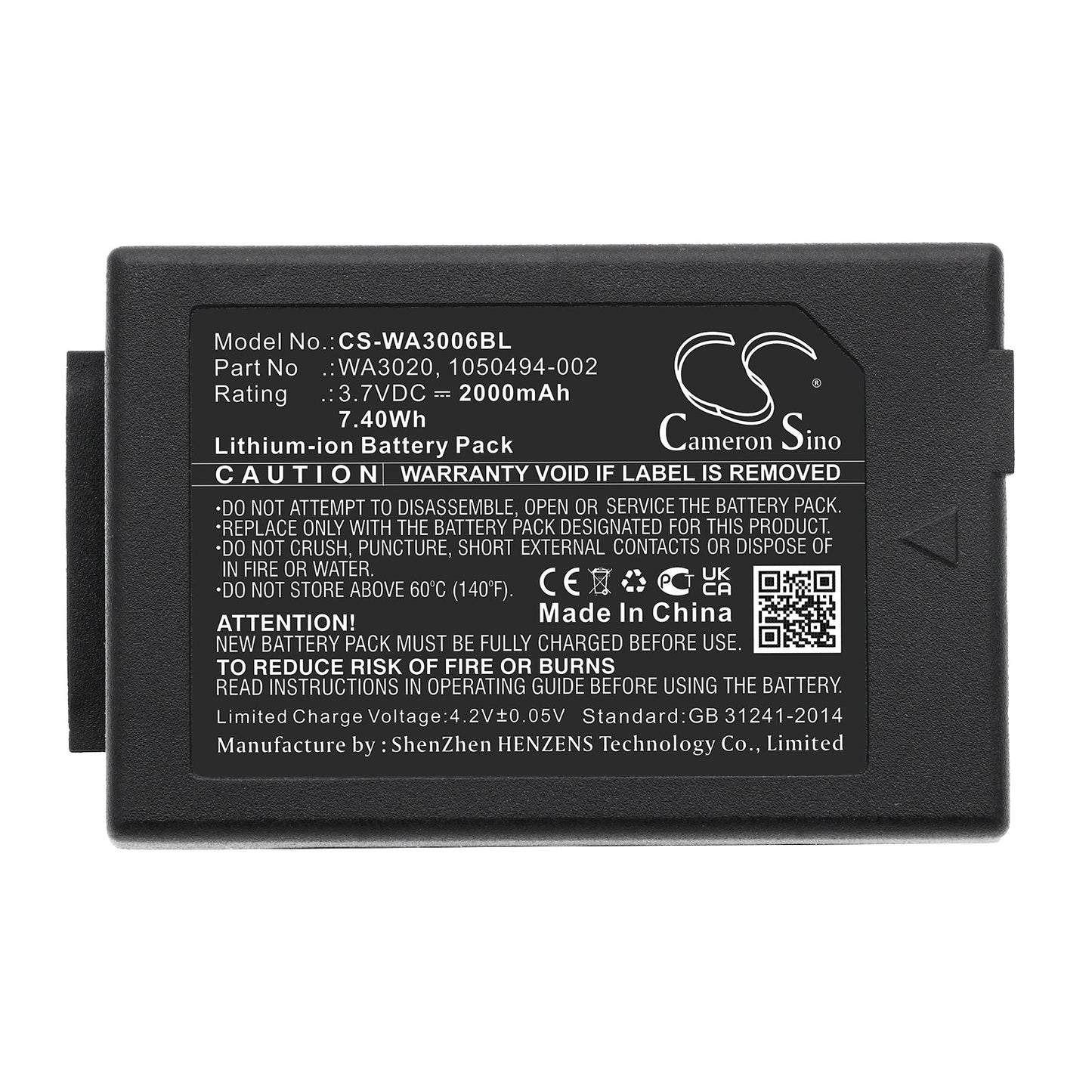 Replacement Battery for TEKLOGIX 7525 – Barcode Scanner – 2000mAh / 7.40Wh / 3.7V