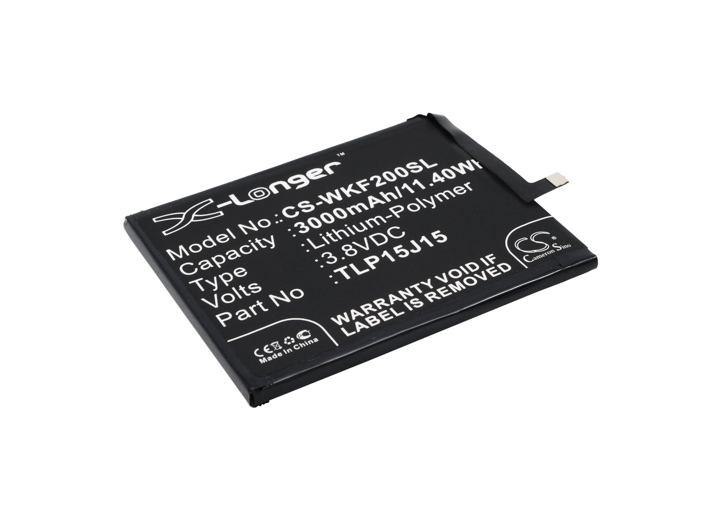 Replacement Battery for Wiko FEVER – Mobile, SmartPhone – 3000mAh / 3.8V - image 1