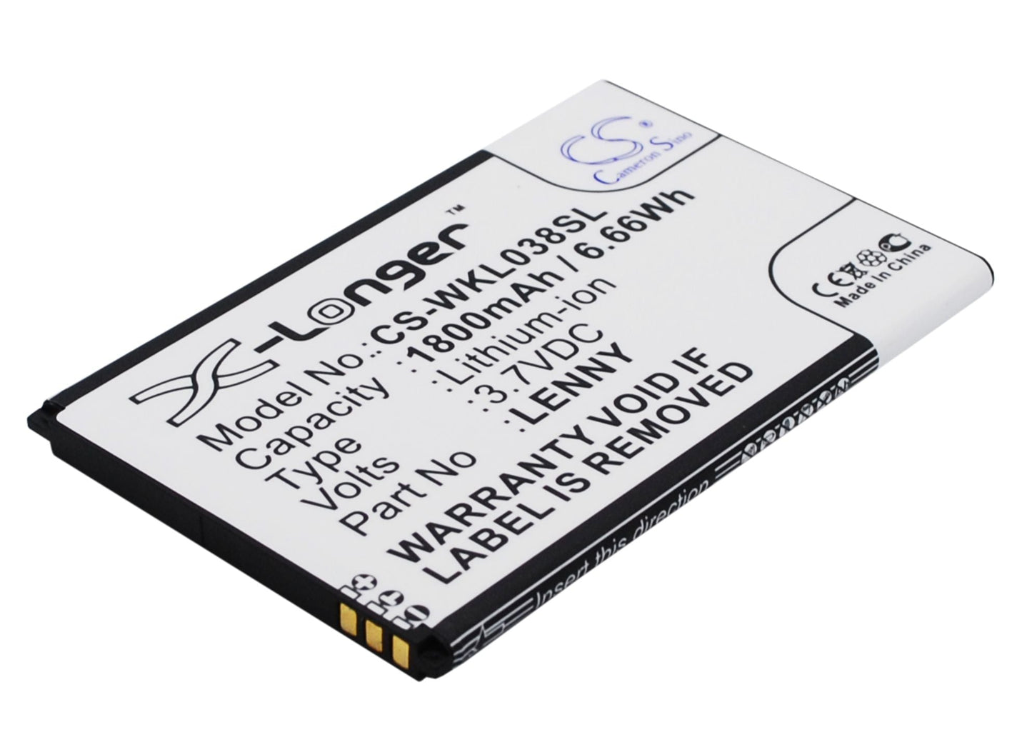 Replacement Battery for Wiko LENNY – Mobile, SmartPhone – 1800mAh / 3.7V - image 2