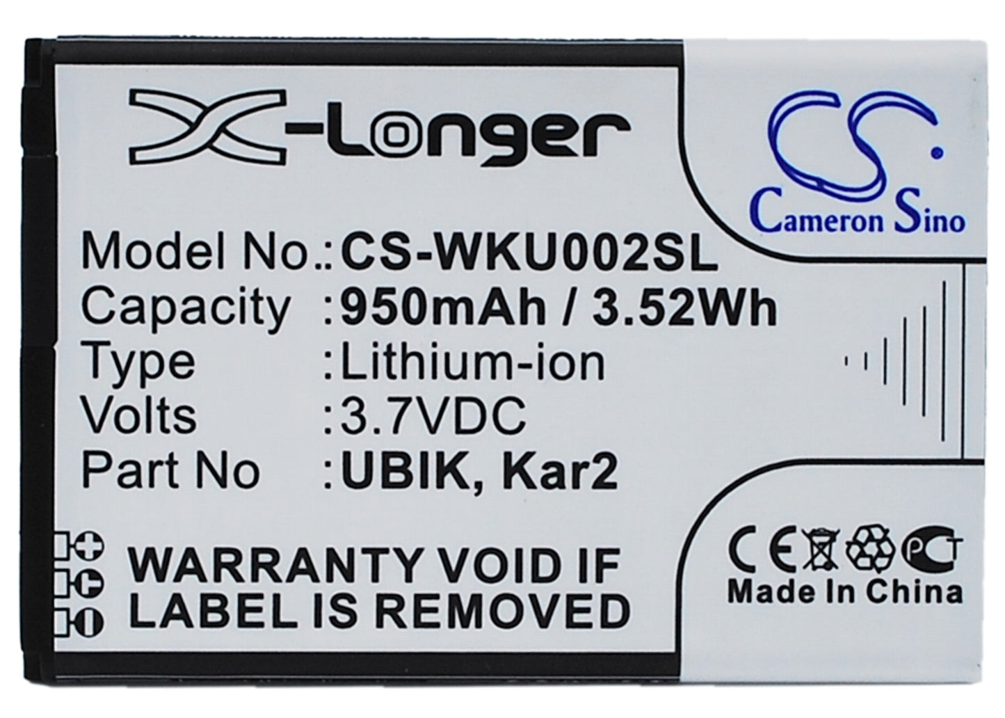 Replacement Battery for Wiko UBIK – Mobile, SmartPhone – 950mAh / 3.7V - image 5