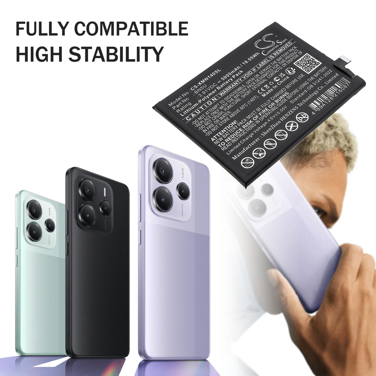 Replacement Battery for Xiaomi | Poco | Redmi 24094RAD4C – Mobile, SmartPhone – 5000mAh / 3.91V
