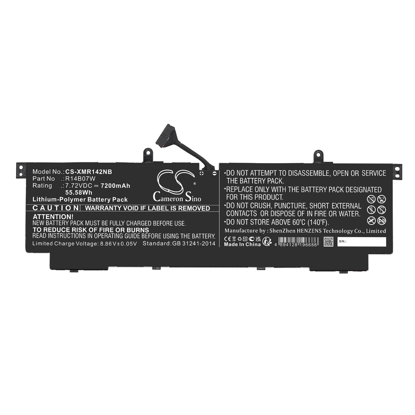 Replacement Battery for Xiaomi NoteBook Pro 14 2022 – Notebook, Laptop – 7200mAh / 7.72V - image 3