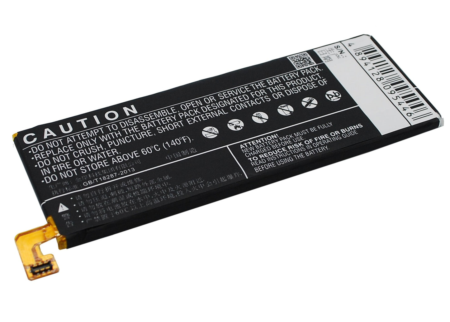 Replacement Battery for ZTE Nubia Z7 Max – Mobile, SmartPhone – 3100mAh / 11.78Wh / 3.8V