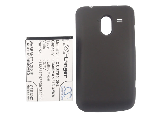 Replacement Battery for ZTE Avid 4G – Mobile, SmartPhone – 3600mAh/13.32Wh / 3.7V