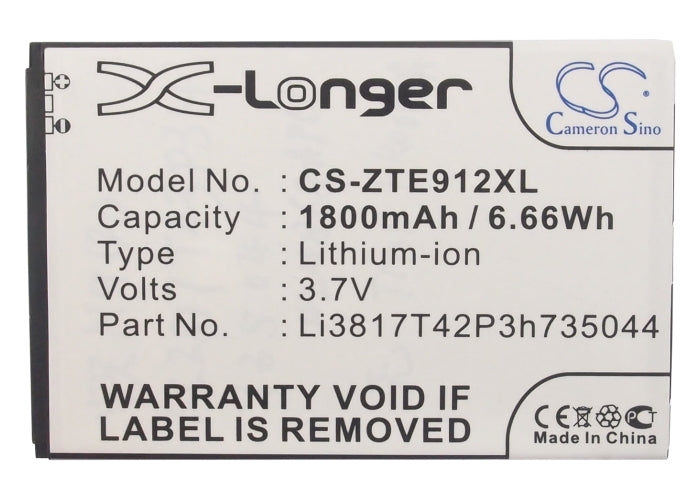 Replacement Battery for AT&T Compel – Mobile, SmartPhone – 1800mAh / 6.66Wh / 3.7V