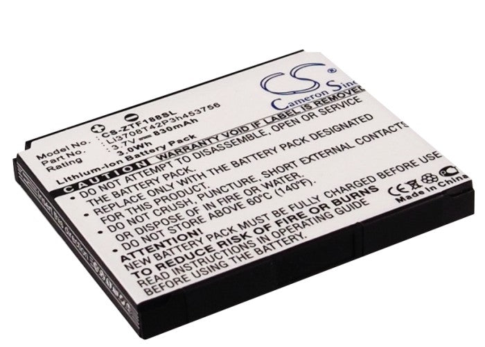 Replacement Battery for ZTE | Telstra | Verizon U200 – Mobile, SmartPhone – 830mAh / 3.7V - image 1