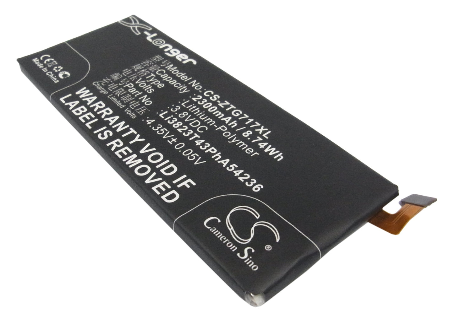 Replacement Battery for Original | ZTE Blade VEC 4G – Mobile, SmartPhone – 2300mAh / 3.8V - image 1