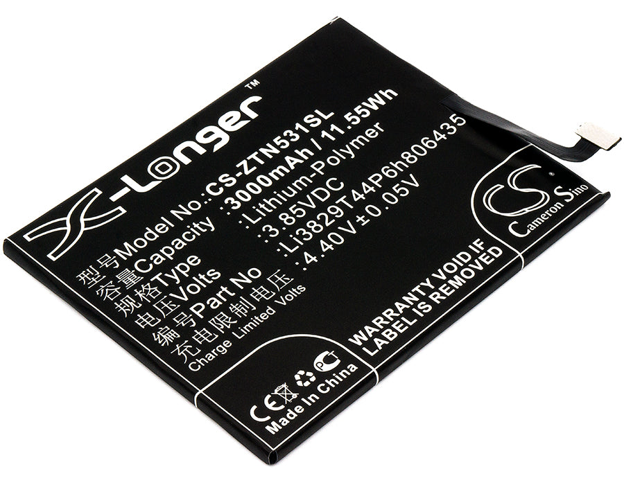Replacement Battery for Nubia | ZTE Z11 – Mobile, SmartPhone – 3000mAh / 3.85V - image 1