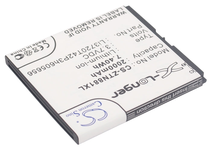 Replacement Battery for ZTE N881F – Mobile, SmartPhone – 2000mAh / 3.7V - image 2
