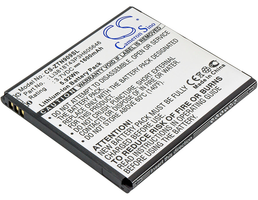 Replacement Battery for SRF | ZTE Startrall 4 – Mobile, SmartPhone – 1600mAh / 3.7V - image 1