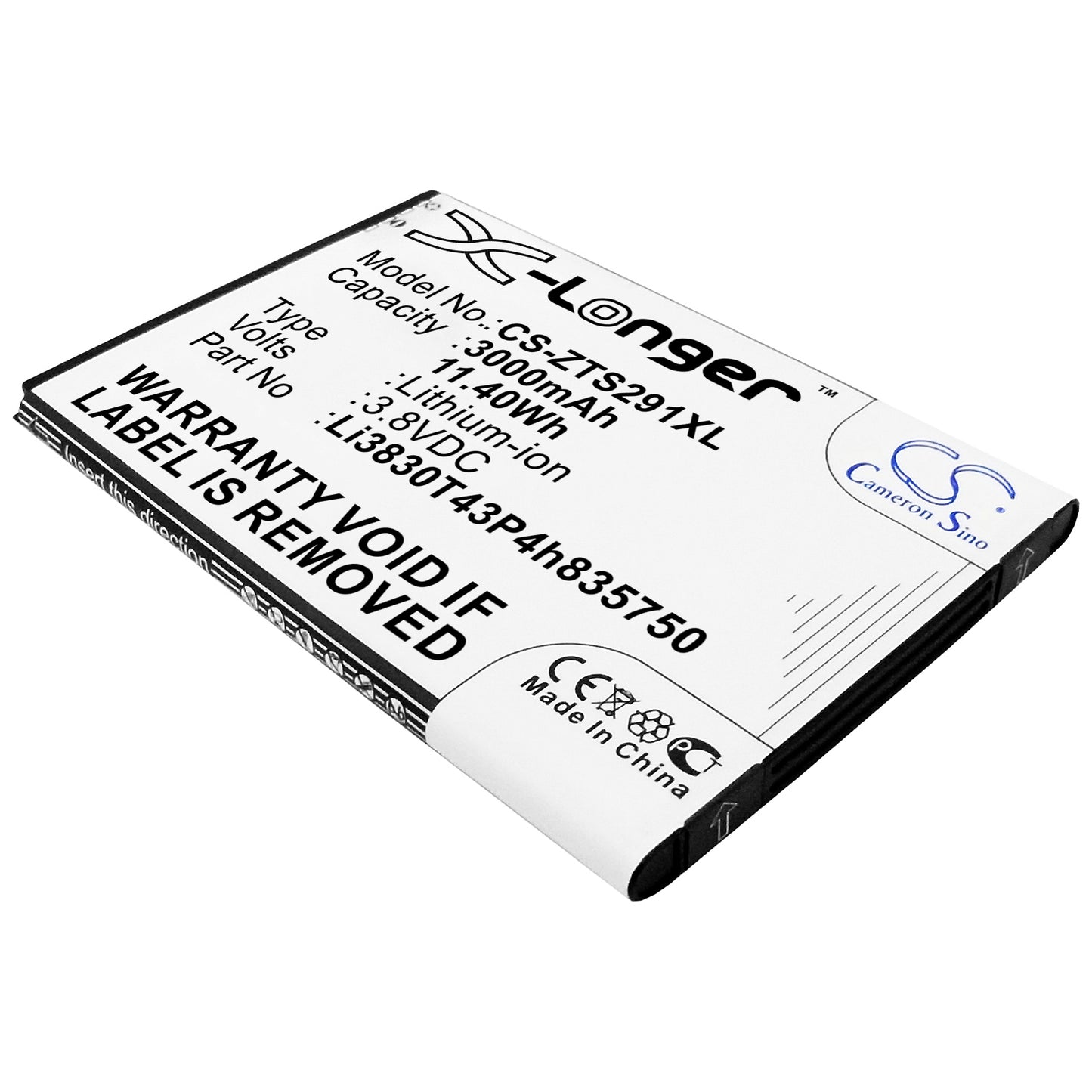 Replacement Battery for ZTE Grand S II – Mobile, SmartPhone – 3000mAh / 3.8V - image 1