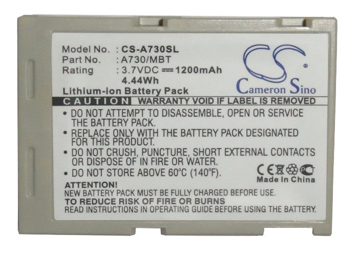 Replacement Battery for Asus Mypal A730 – PDA, Pocket PC – 1200mAh / 3.7V