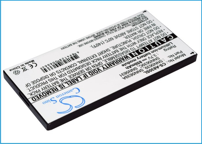 Replacement Battery for Motorola A830 – Mobile, SmartPhone – 850mAh / 3.7V