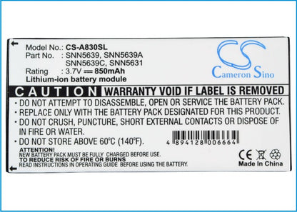 Replacement Battery for Motorola A830 – Mobile, SmartPhone – 850mAh / 3.7V