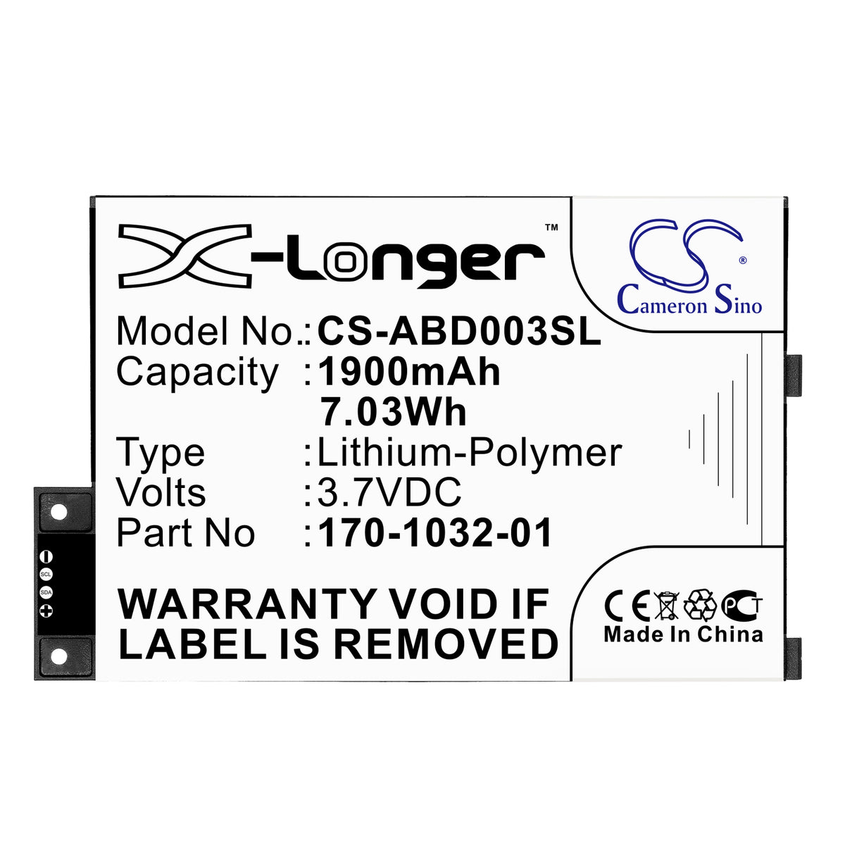 Replacement Battery for Amazon Kindle 3 – E-book, E-reader – 1900mAh / 3.7V