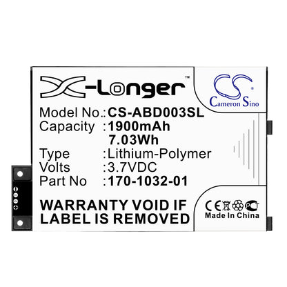 Replacement Battery for Amazon Kindle 3 – E-book, E-reader – 1900mAh / 3.7V