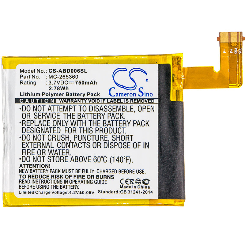 Replacement Battery for Amazon Kindle 6 – E-book, E-reader – 750mAh / 3.7V
