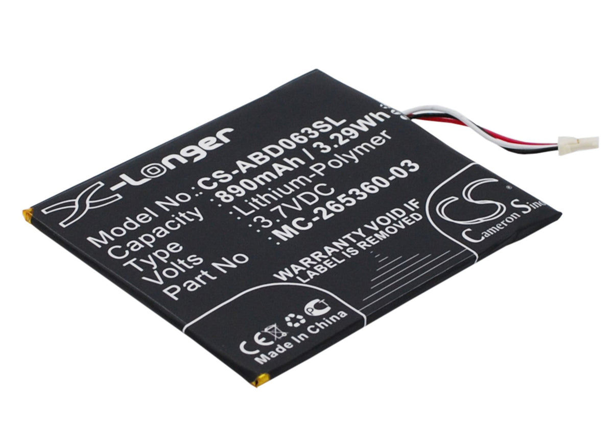 Replacement Battery for Amazon Kindle 7 – E-book, E-reader – 890mAh / 3.7V