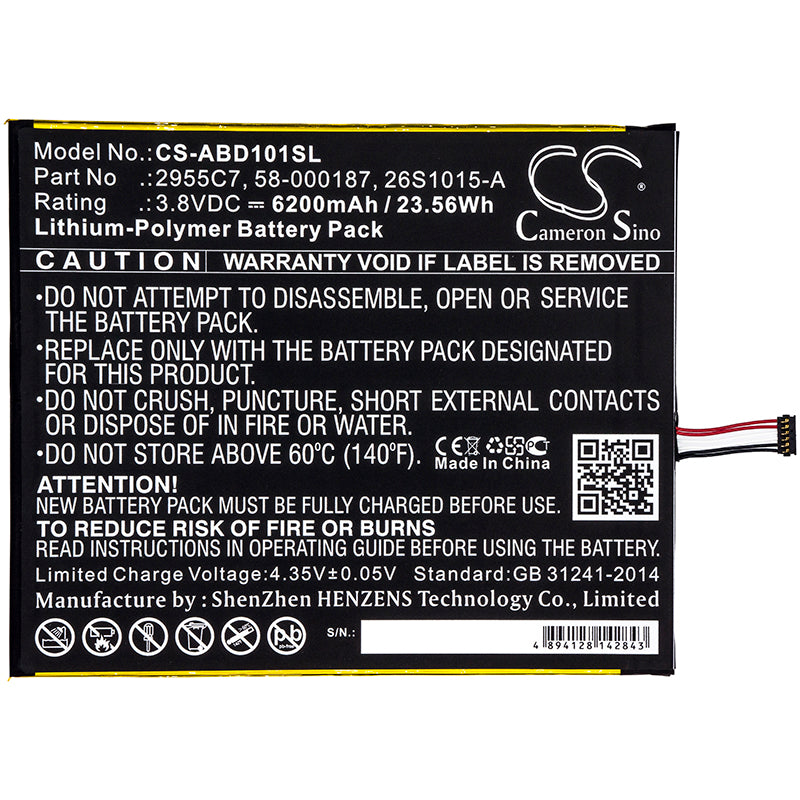 Replacement Battery for Amazon Kindle Fire HD 10.1 – Tablet – 6200mAh / 3.8V - image 3