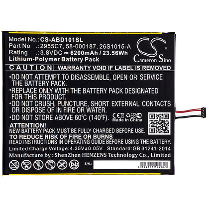 Replacement Battery for Amazon Kindle Fire HD 10.1 – Tablet – 6200mAh / 3.8V - image 3