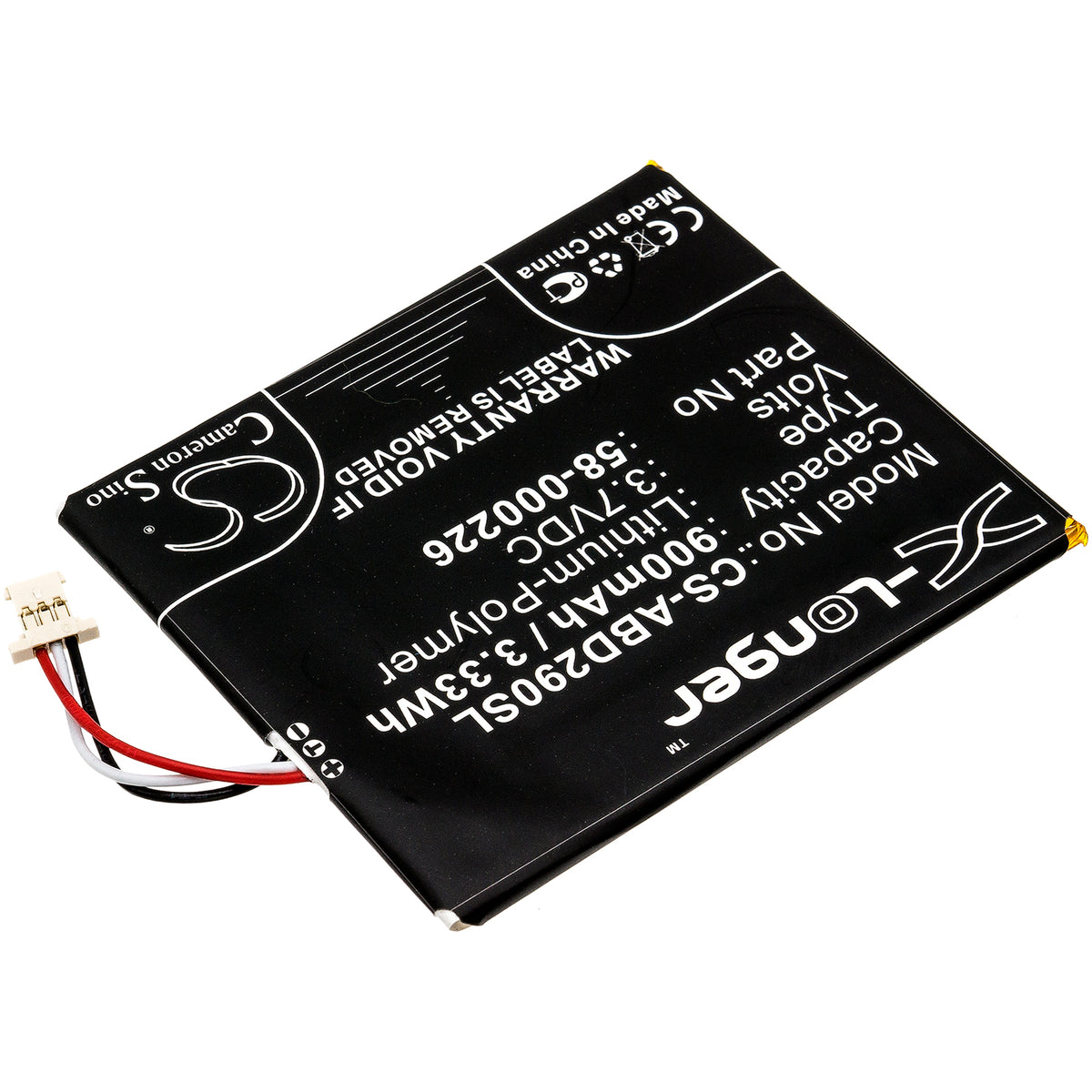 Replacement Battery for Amazon Kindle 10th – E-book, E-reader – 900mAh / 3.7V