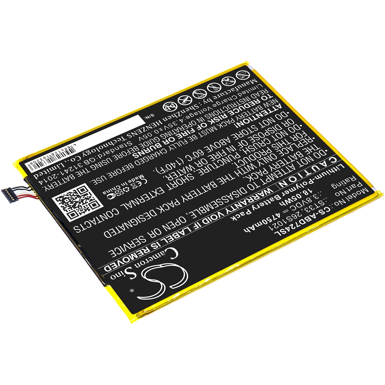 Replacement Battery for Amazon Kindle Fire HD 8th – Tablet – 4750mAh / 3.8V - image 2