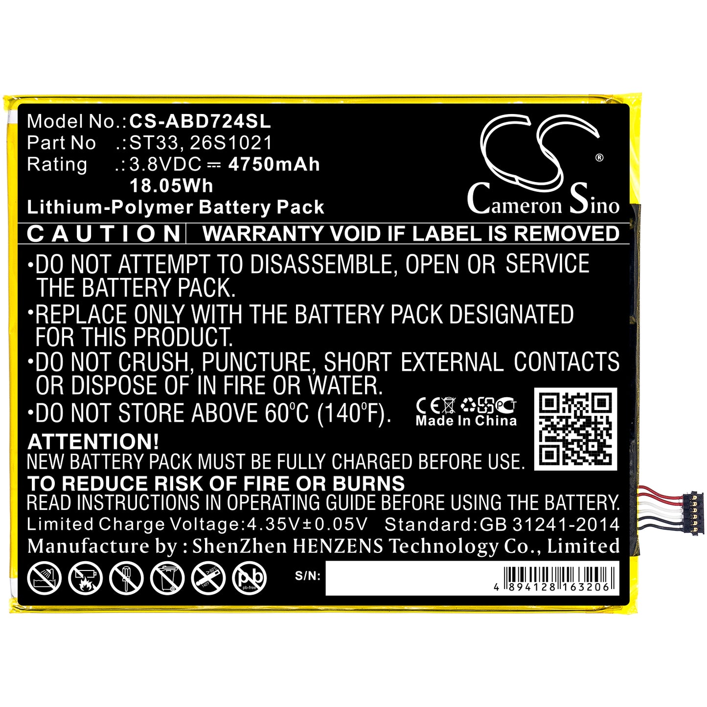 Replacement Battery for Amazon Kindle Fire HD 8th – Tablet – 4750mAh / 3.8V - image 3
